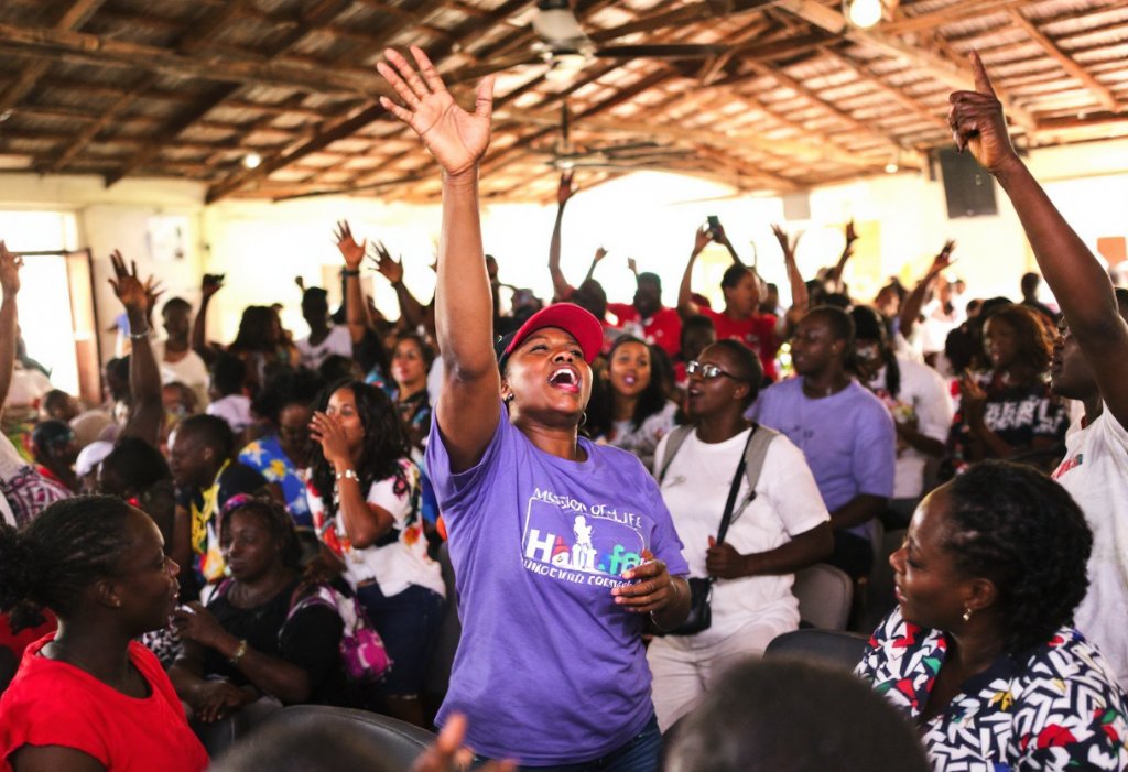 Mission Light community gathered in worship