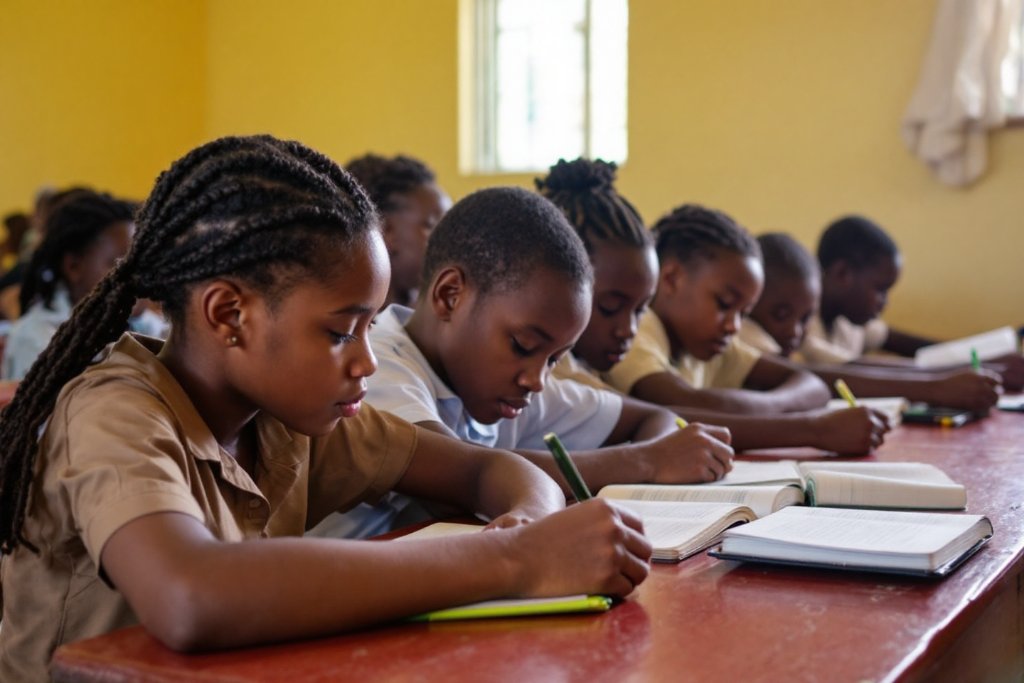 Children learning together in a classroom